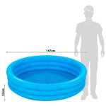 Deflated Intex pool packaging box with included vinyl repair patch