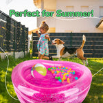 ArtCreativity Sparkly Inflatable Kiddie Pool sparkling under bright sunlight filled with water