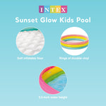 Close up look at the soft cushioned bubble beam floor inside the Intex three ring children splash pool