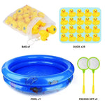 FIVEDAOGANG water toy set showing two catching nets and a yellow duck closeup