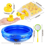 FIVEDAOGANG educational water toys showing the bottom numbers on the yellow ducks