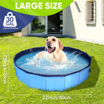Collapsible hard plastic doggy bathtub showing the 6mm high strength internal boards.