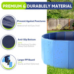 Close up view of the textured non slip bottom on the PUPTILY pet pool.