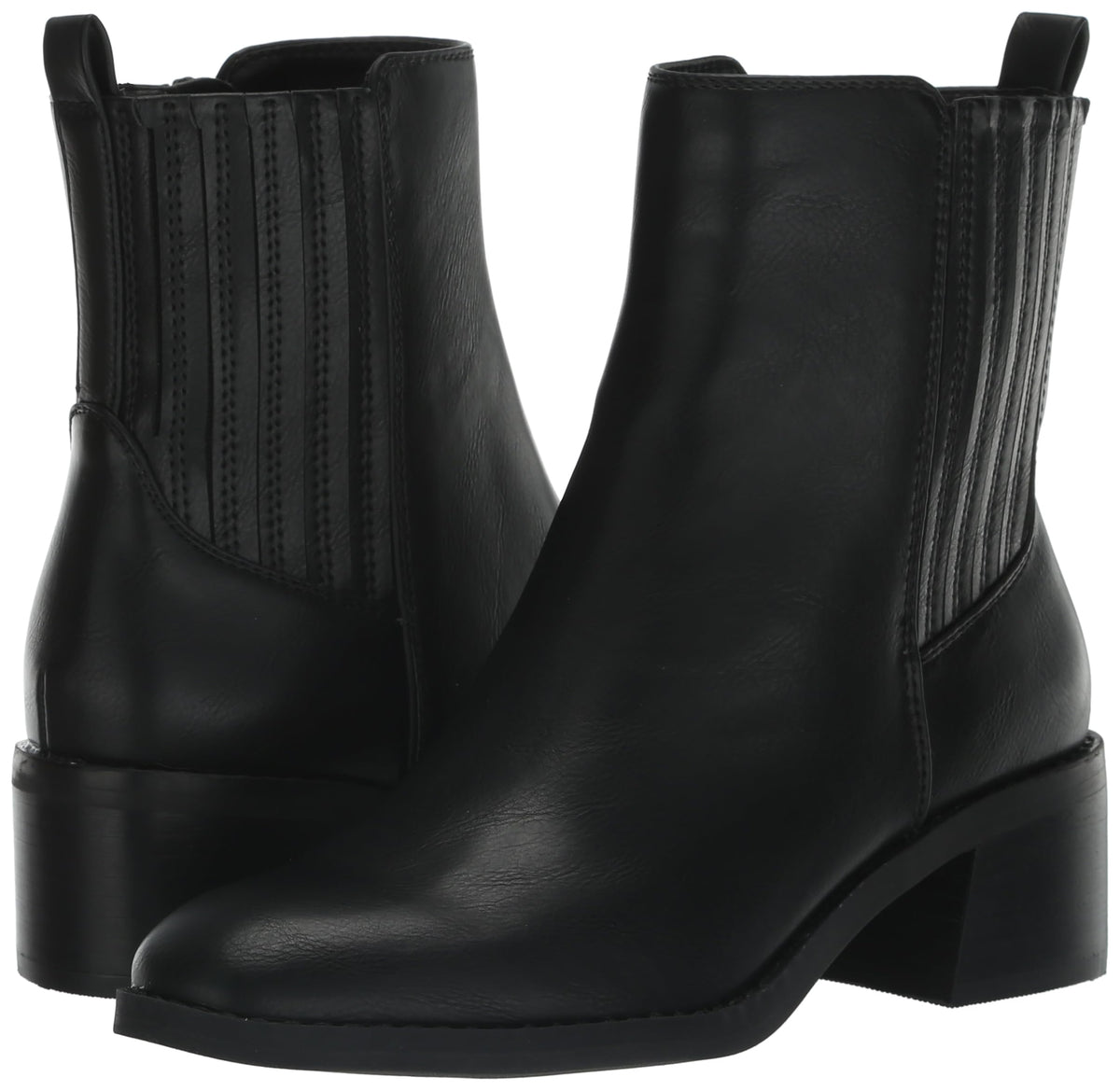 Dolce Vita women's fashion boot black block heel side view