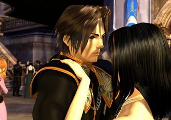 Close up of Final Fantasy VIII game label and branding