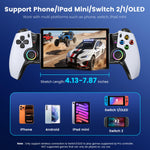 Kickdot gamepad connected to a smartphone for mobile gaming