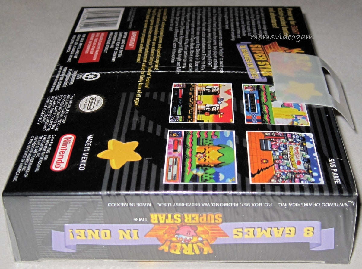 Original 1996 Kirby Super Star SNES game packaging