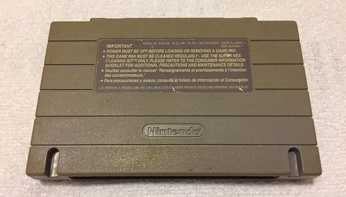 Original Ljn Wwf Royal Rumble Super Nintendo label close up