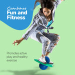 ArtCreativity inflatable pogo jumper toy being inflated with the included manual hand air pump