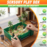Dinosaur sensory bin with lid and storage container