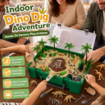 Close up of wooden dinosaur skeleton puzzle for kids