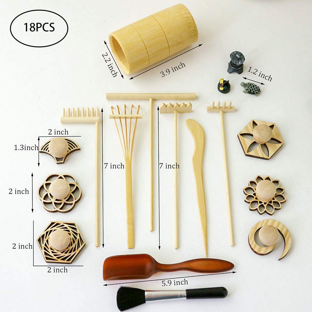 Decorative figurines for miniature Zen garden landscape