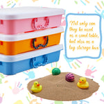 Suzile sand tray with lid and side handle detail