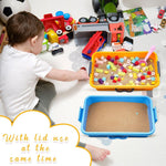 Stackable Suzile sensory bins for easy storage
