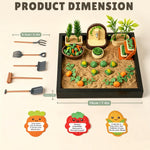 Top view of desktop sand tray therapy kit