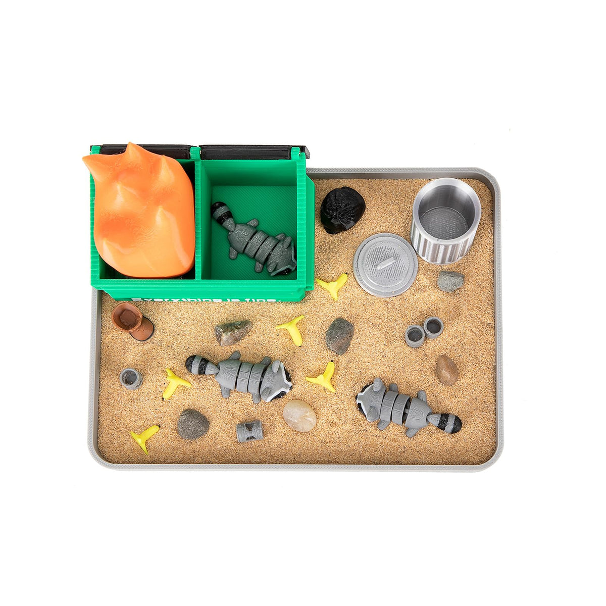 Stylor Zen Garden set components including stones and sand