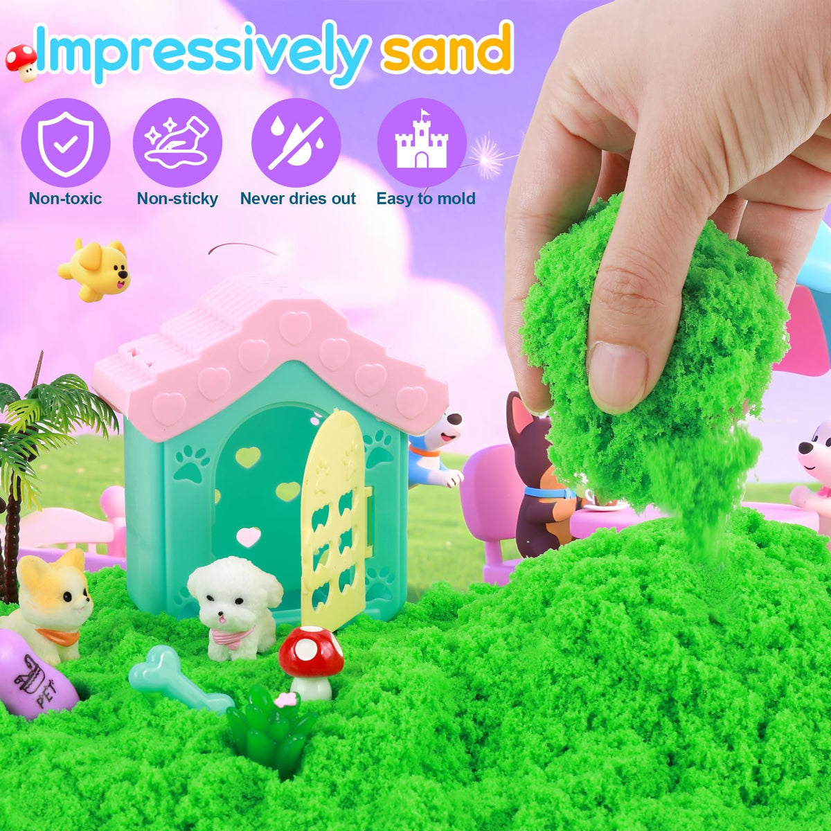 Contents of Mikiwon dog sandbox and accessories