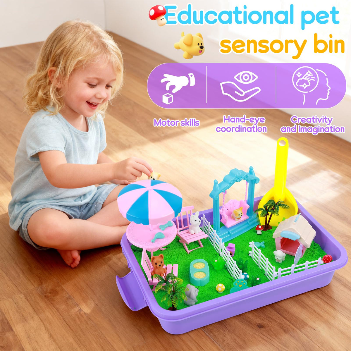Detailed view of miniature pet bathtub and furniture