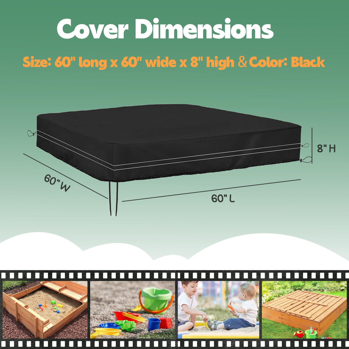 Close up of 600D Oxford fabric sandbox cover texture