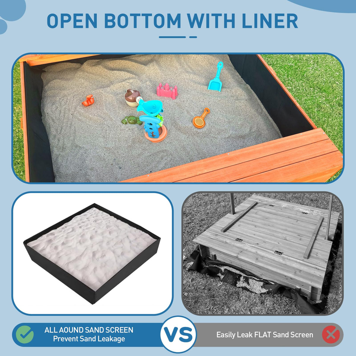 Kids playing in FunXplore outdoor wooden sand pit