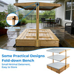 Detail of Mayugardening sandbox rounded corners and wood finish
