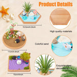 Miniature coconut tree and decor accessories included in Webeedy zen kit.