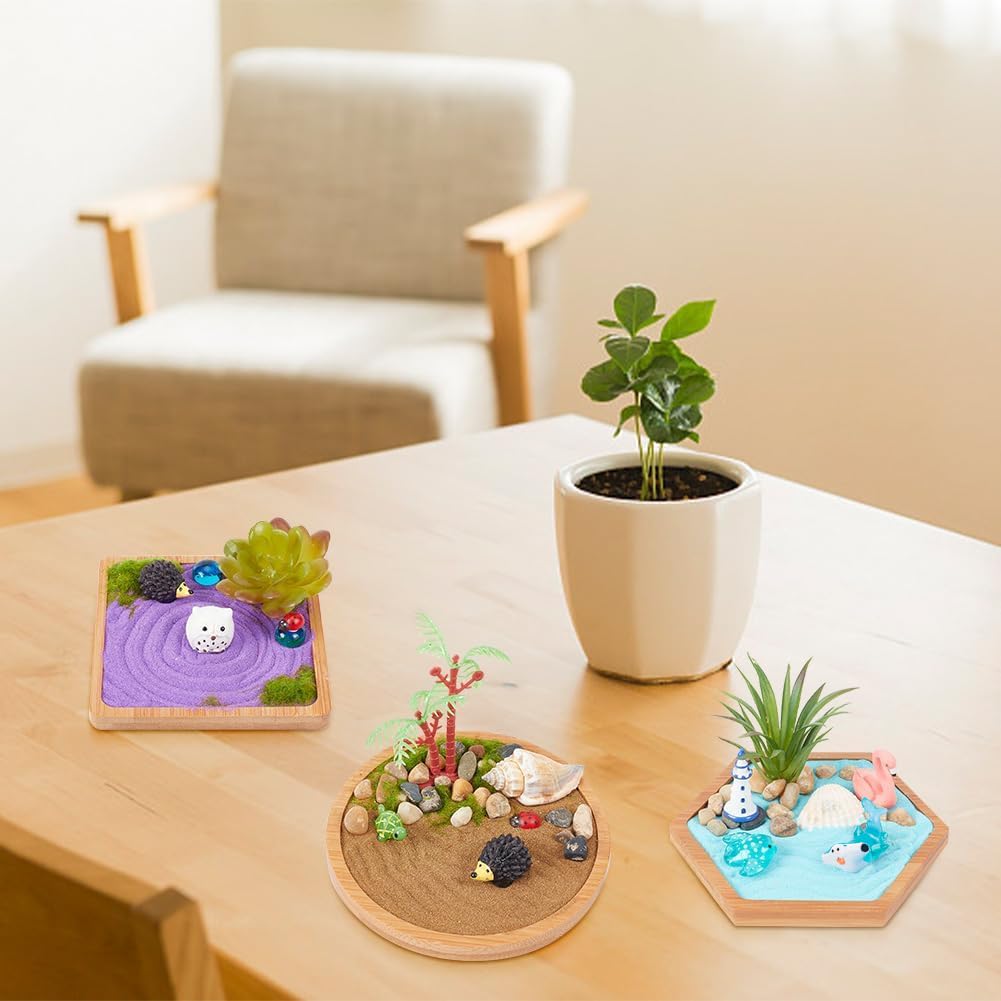 Top down view of assembled miniature beach landscape by Webeedy.
