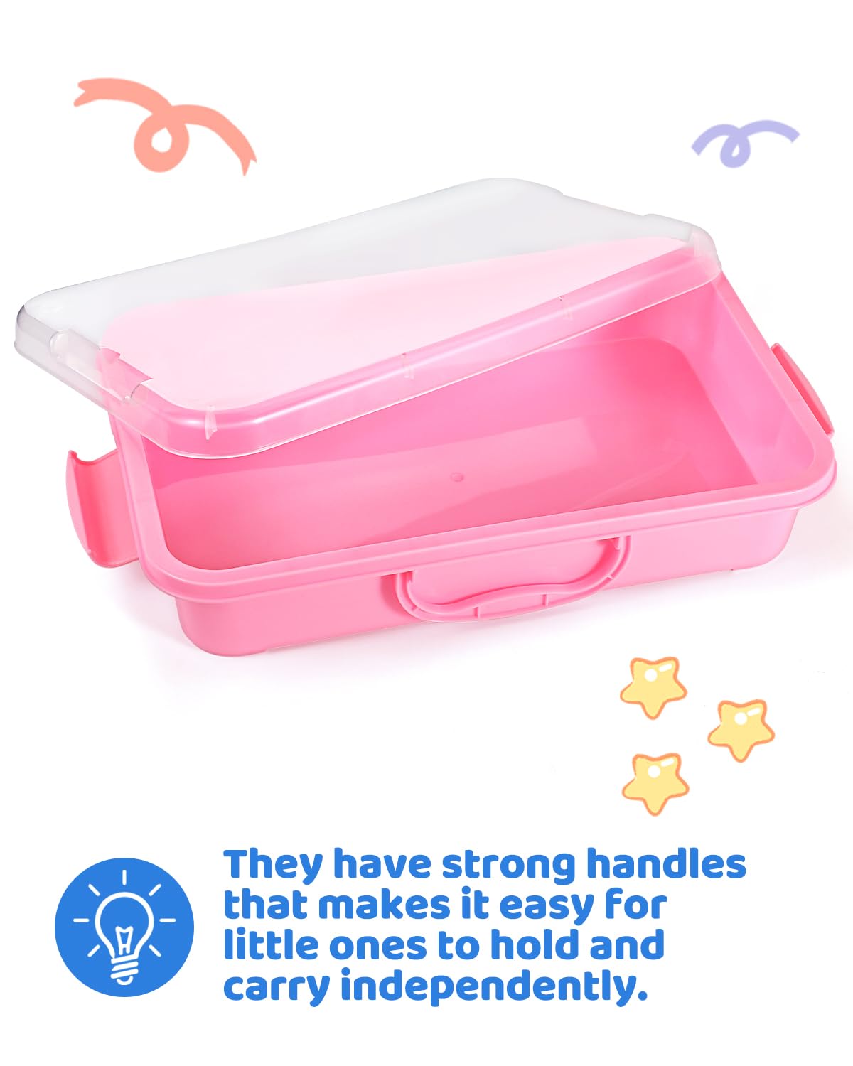 Sikmcle transparent sensory bin container for kids
