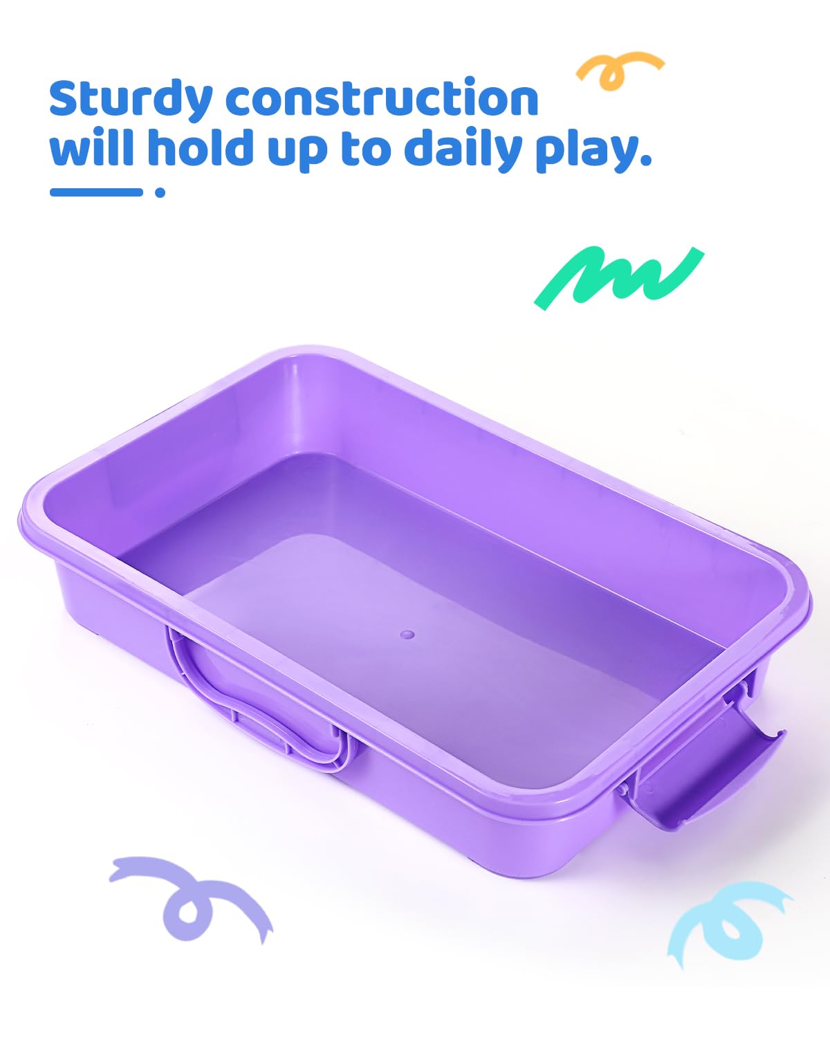 Sikmcle sensory sand tray with lid for indoor play