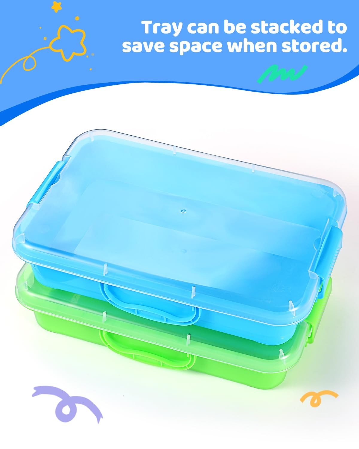Sikmcle portable plastic activity tray for toddlers