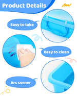 Sikmcle sensory bin set showing storage capacity