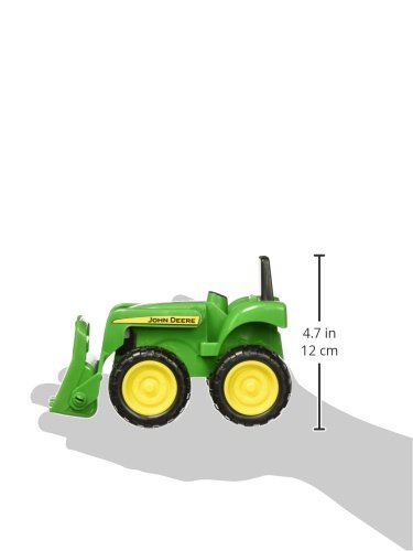 John Deere dump truck toy with tipping bed for kids