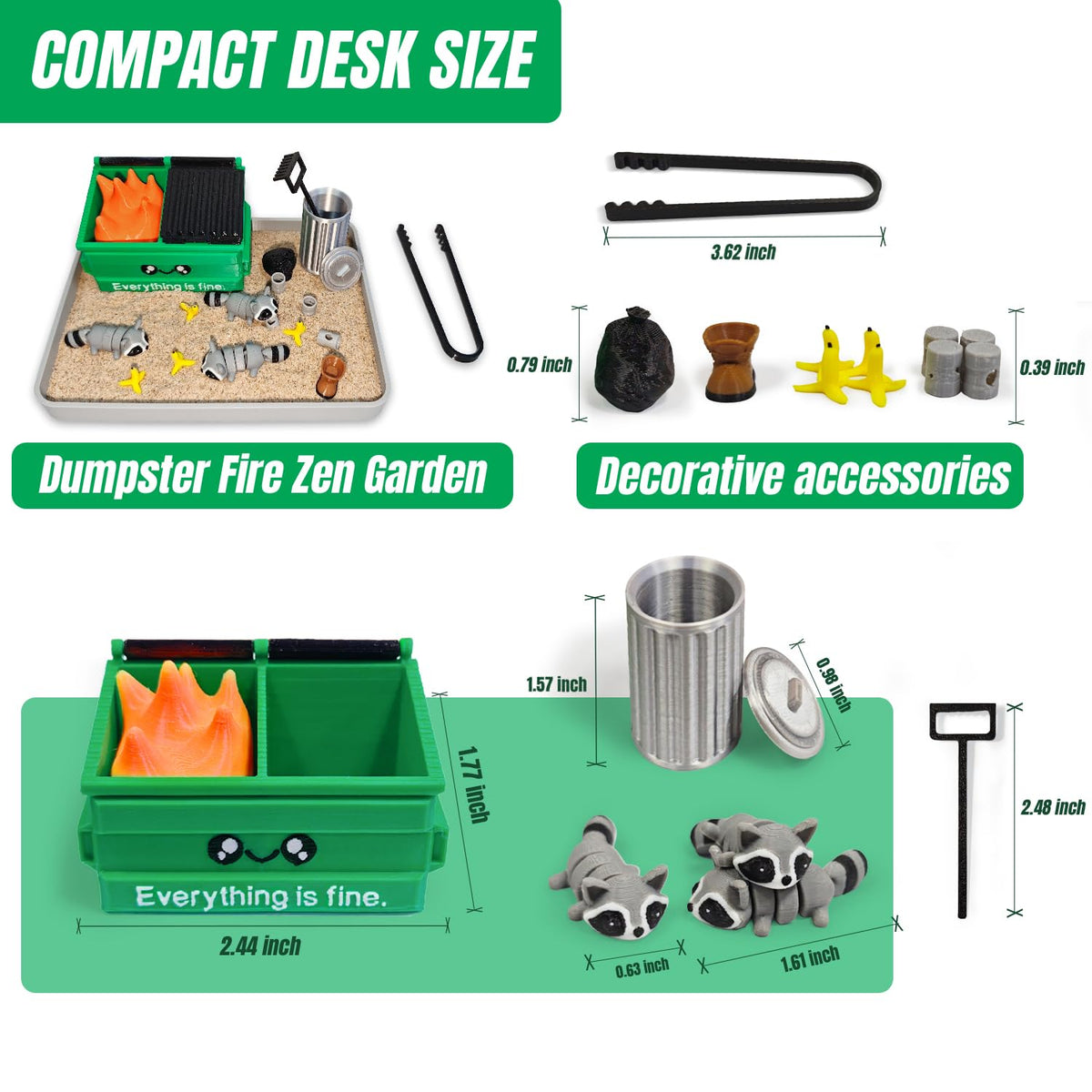 Full zen garden kit with sand and raking tools