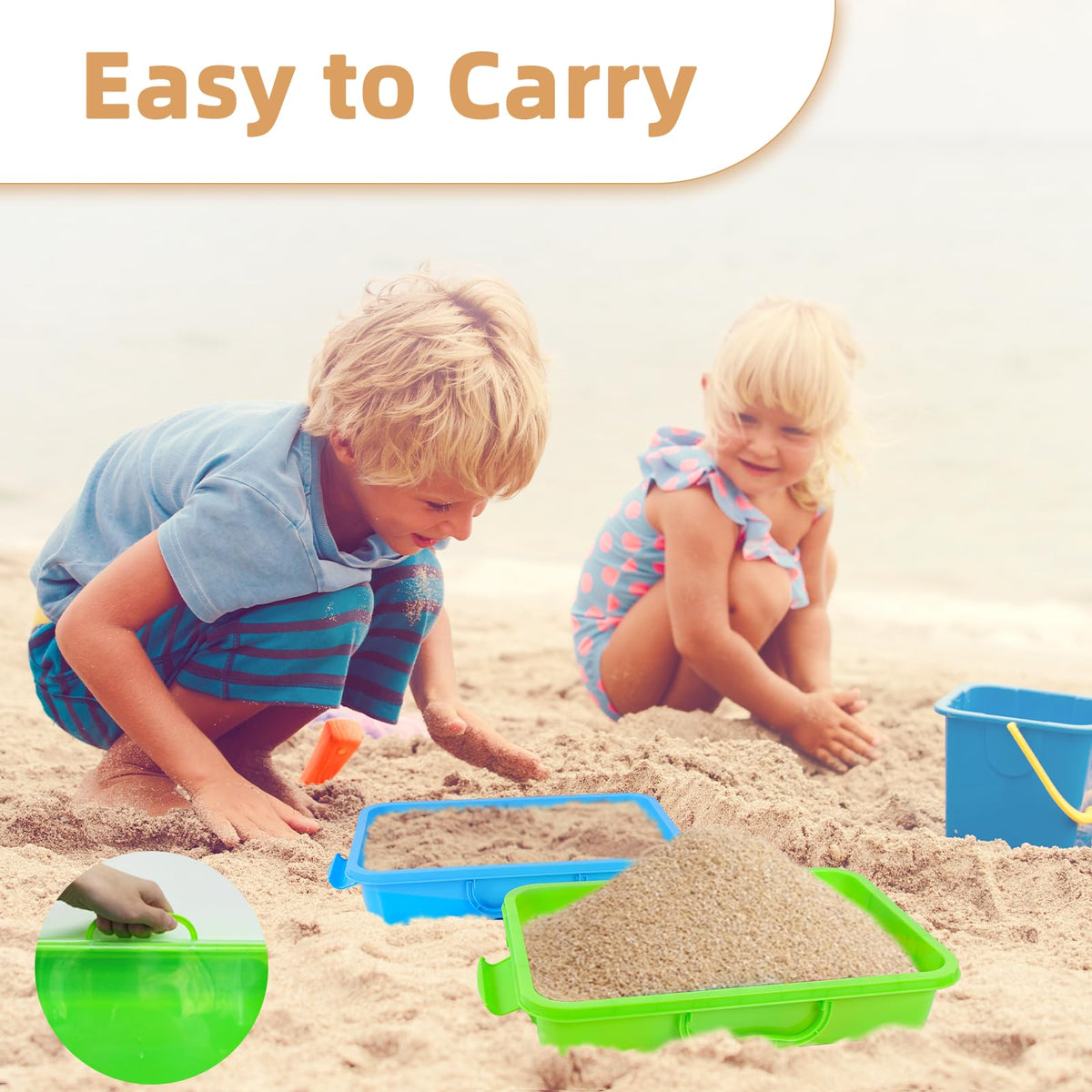 Educational sensory bin set for arts and crafts