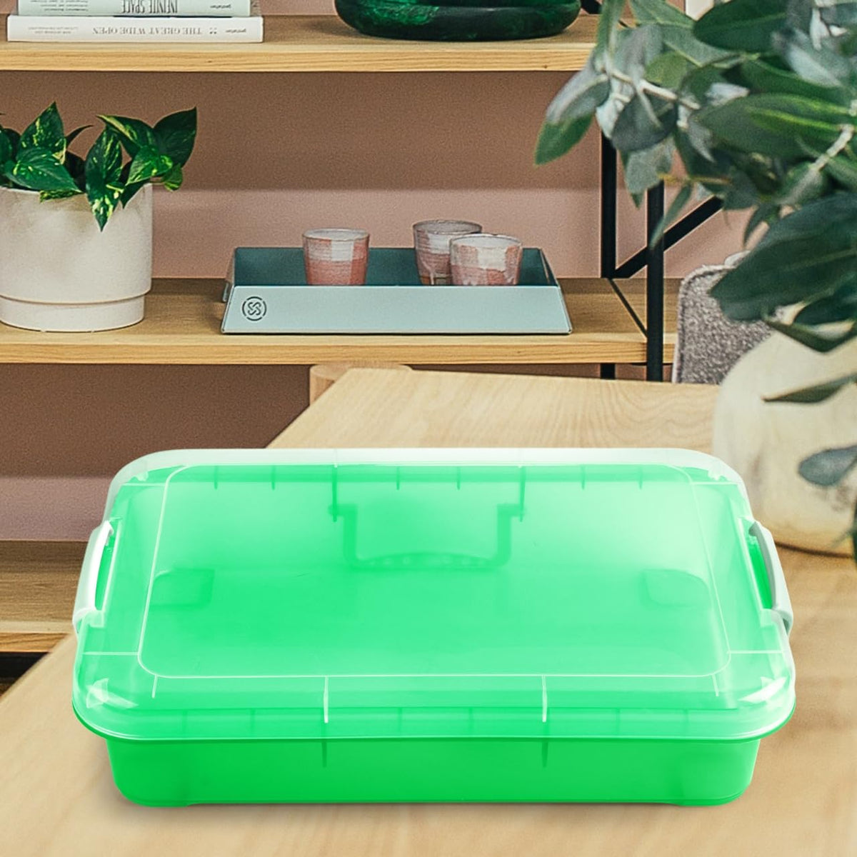 Kid using Madzee 15 inch portable sensory tray for sand play