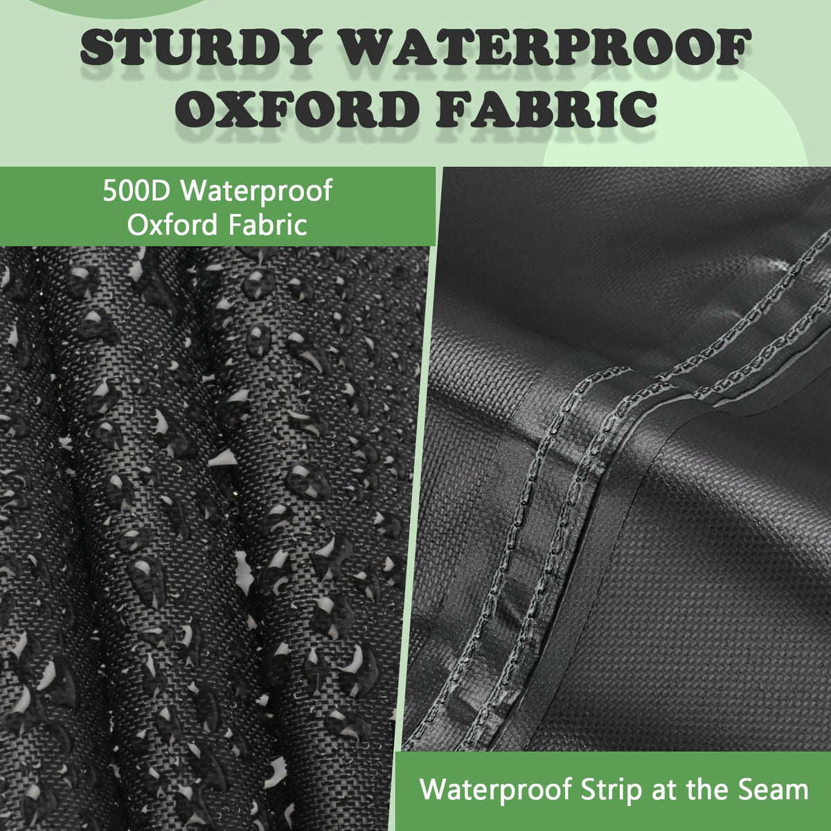 Durable 500D Oxford material detail on Kasla sandpit cover