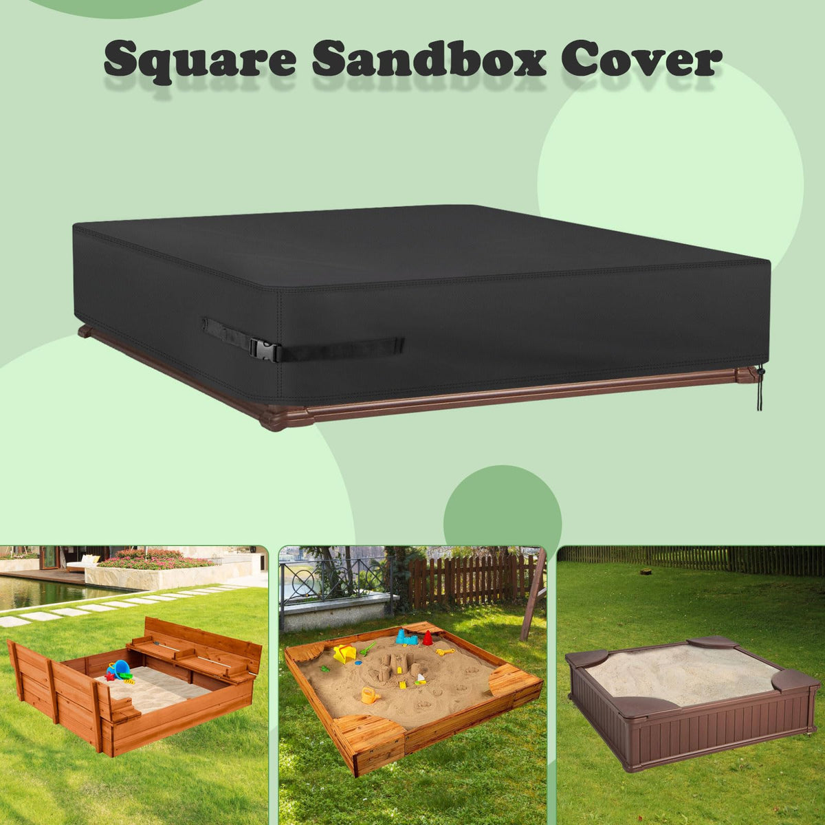 Kasla sandbox cover folded for easy compact storage