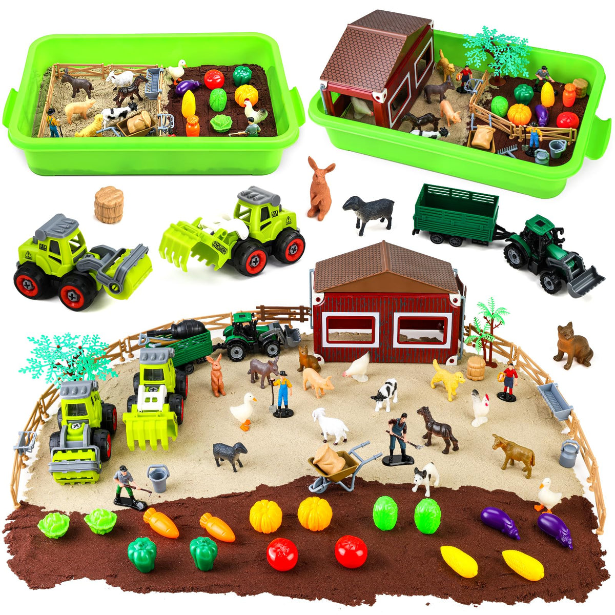 Aprilwolf storage bin with lid for mess free play