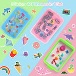 Fiioeoy sensory containers with secure locking lids open