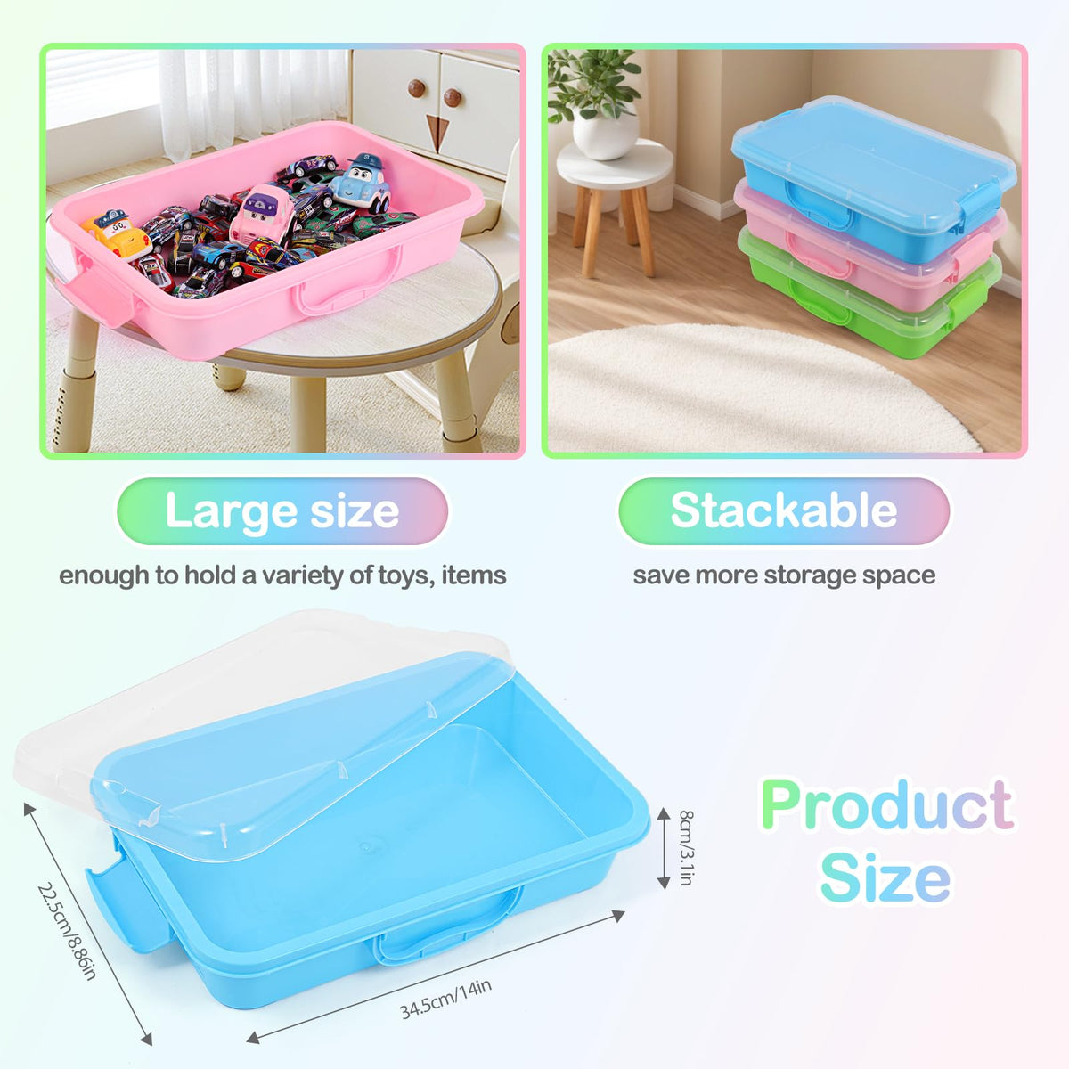 Fiioeoy sensory tray set with included decorative sticker sheets