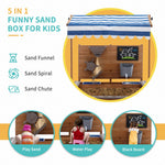 Top view of the Pipleo outdoor sandbox showing sand area