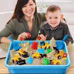 Essenson sensory bin kit stored inside blue plastic container