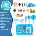Agentlan sensory bin contents including scoop and sieve