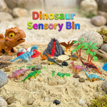 Carolart dinosaur play kit components and storage bin