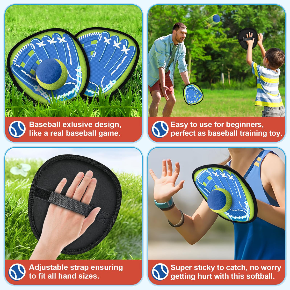 Family enjoying outdoor beach game with Ellinjan catch set