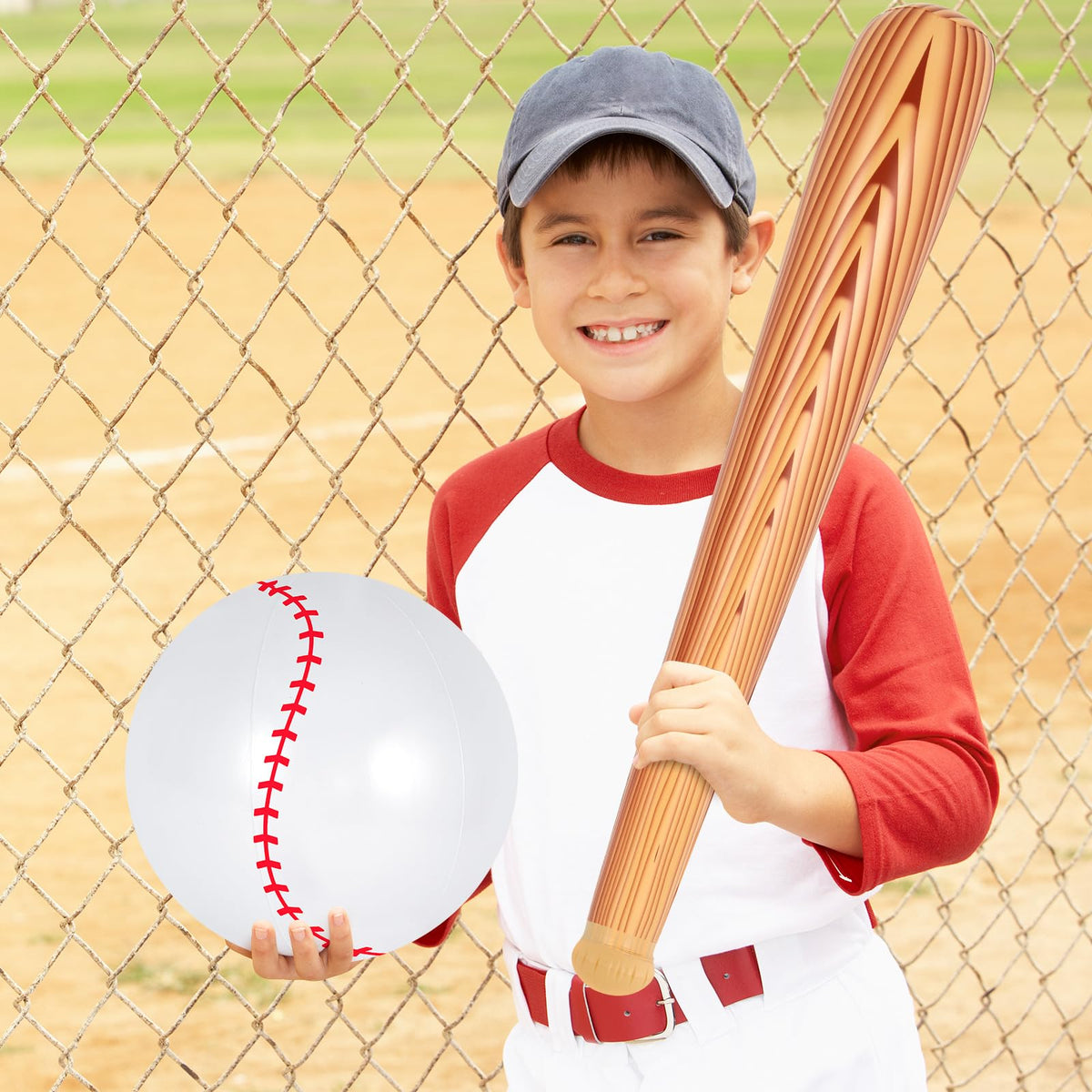 Durable PVC inflatable baseball and bat set by Yothorn