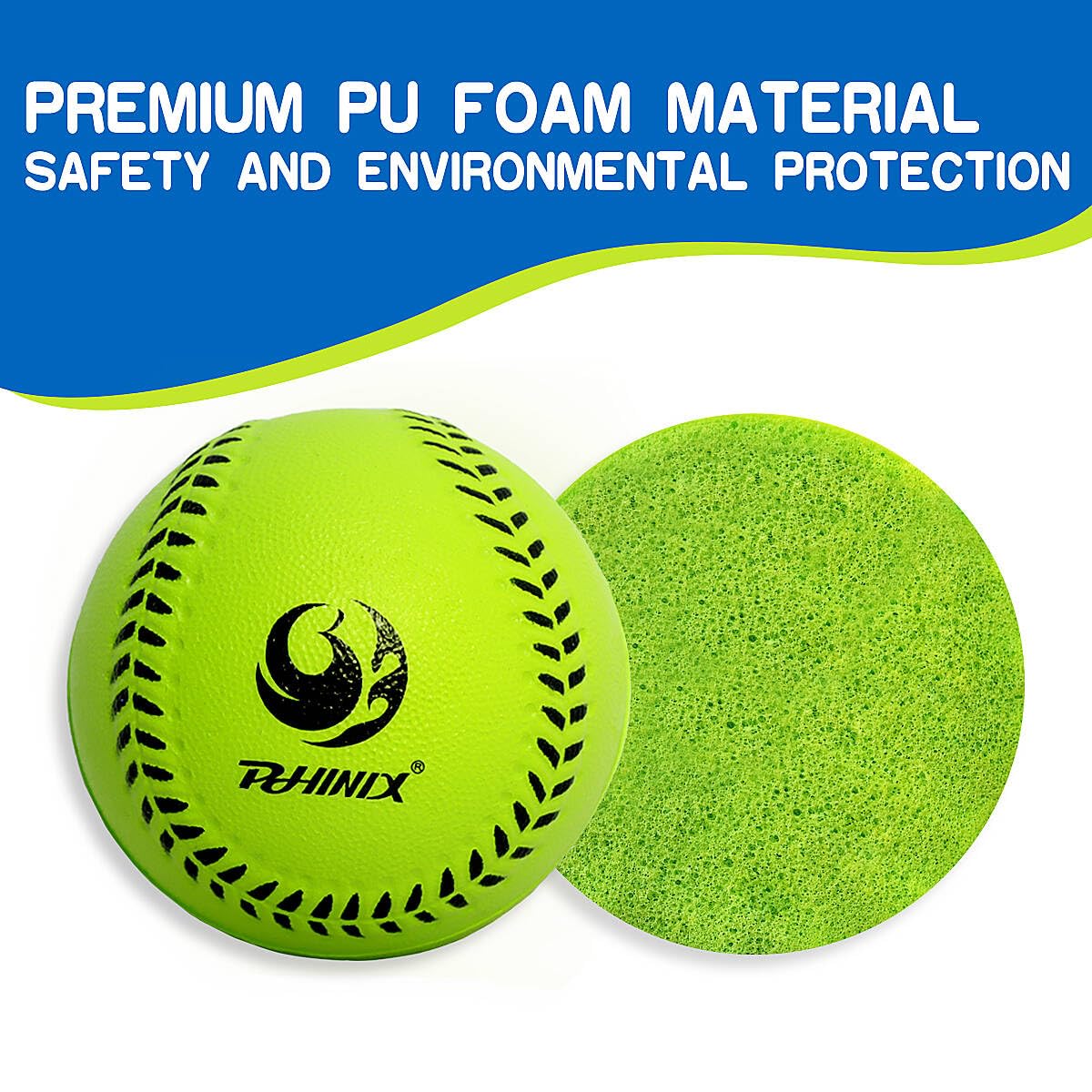 Youth athlete using Phinix foam softball for fielding practice