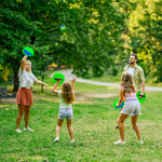 Children playing with PlayZap toss and catch paddles outdoors