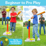 Child practicing with Fisher-Price Grow-to-Pro adjustable tee stand