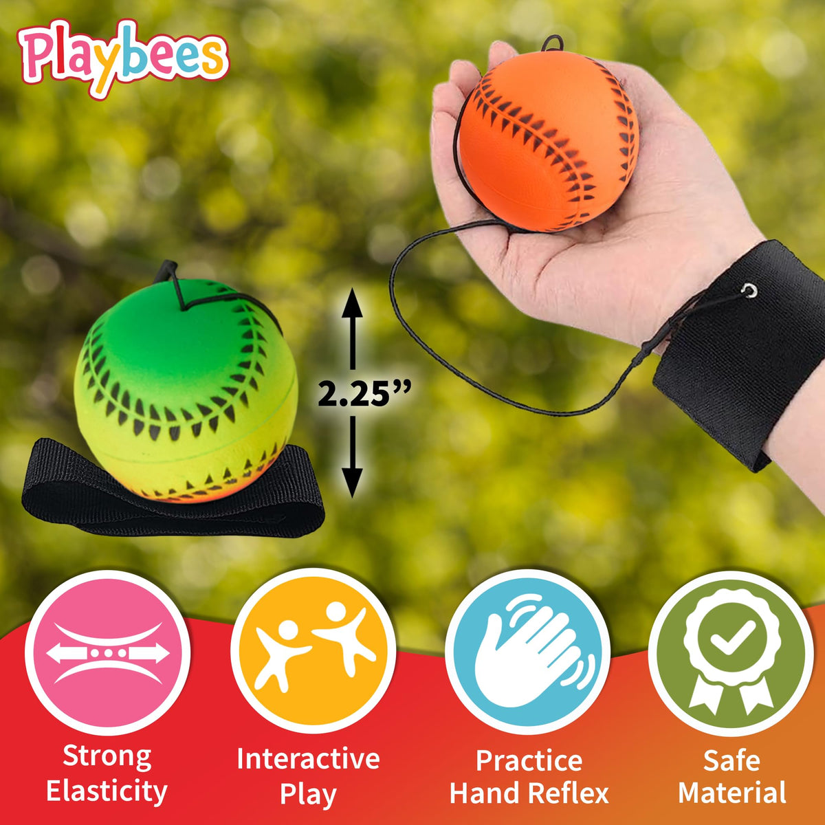 Playbees wrist baseballs used as sports party favor bag fillers